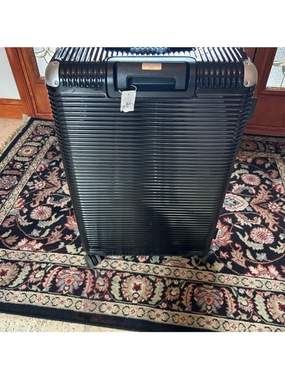 FPM Milano bank collection hard shell suitcase. NWT. Black/silver.